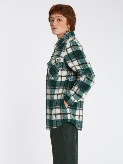 Silent Sherpa Jacket - DARK PINE