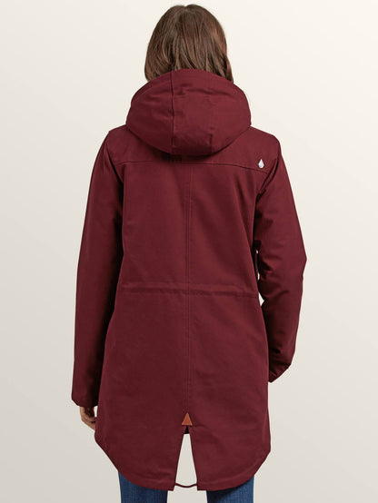 Walk On By Parka - Burgundy