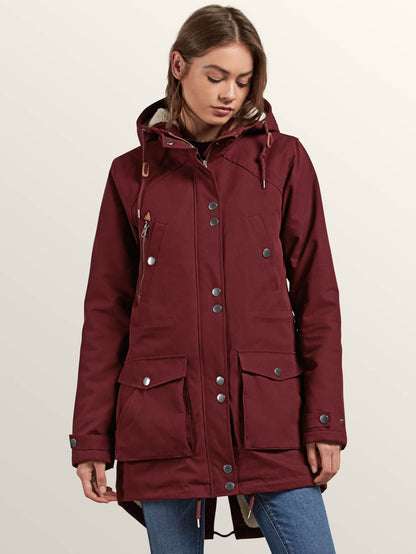 Walk On By Parka - Burgundy