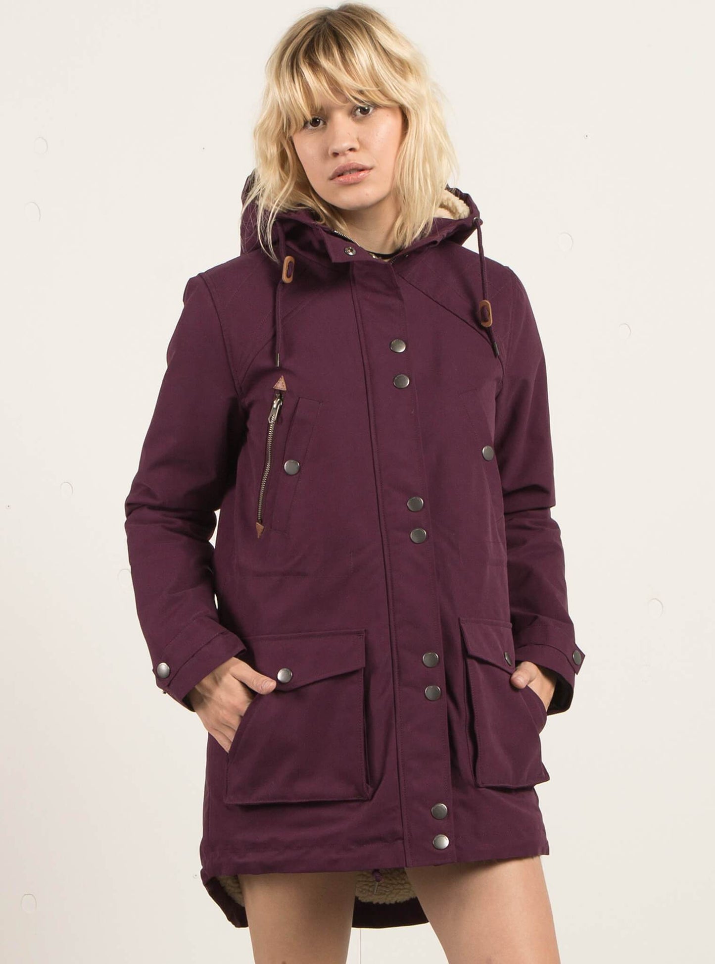 Walk On By Parka - Plum