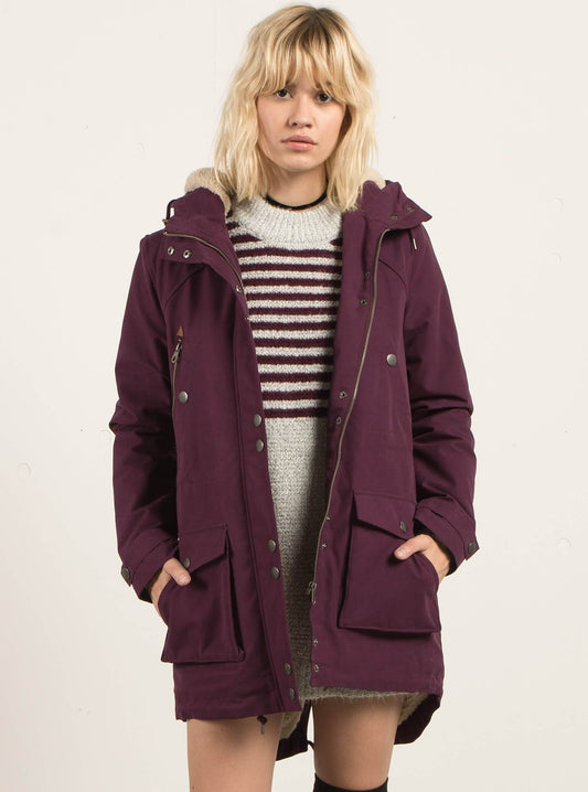 Walk On By Parka - Plum