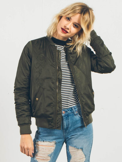 Let's Go Bomber Jacket - Dark Camo