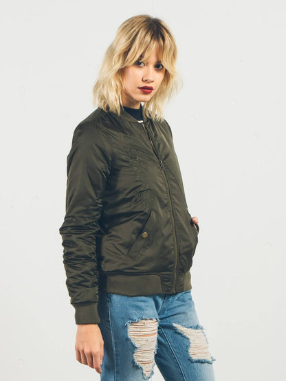 Let's Go Bomber Jacket - Dark Camo