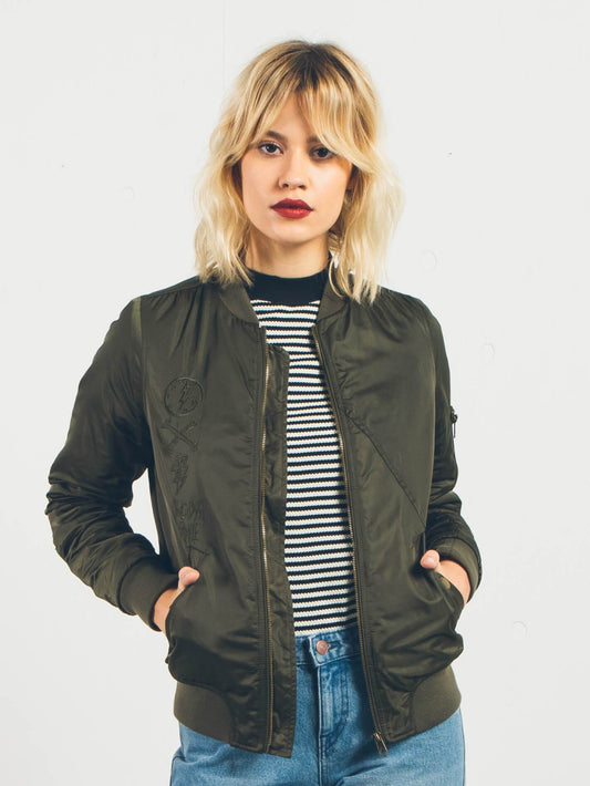 Let's Go Bomber Jacket - Dark Camo