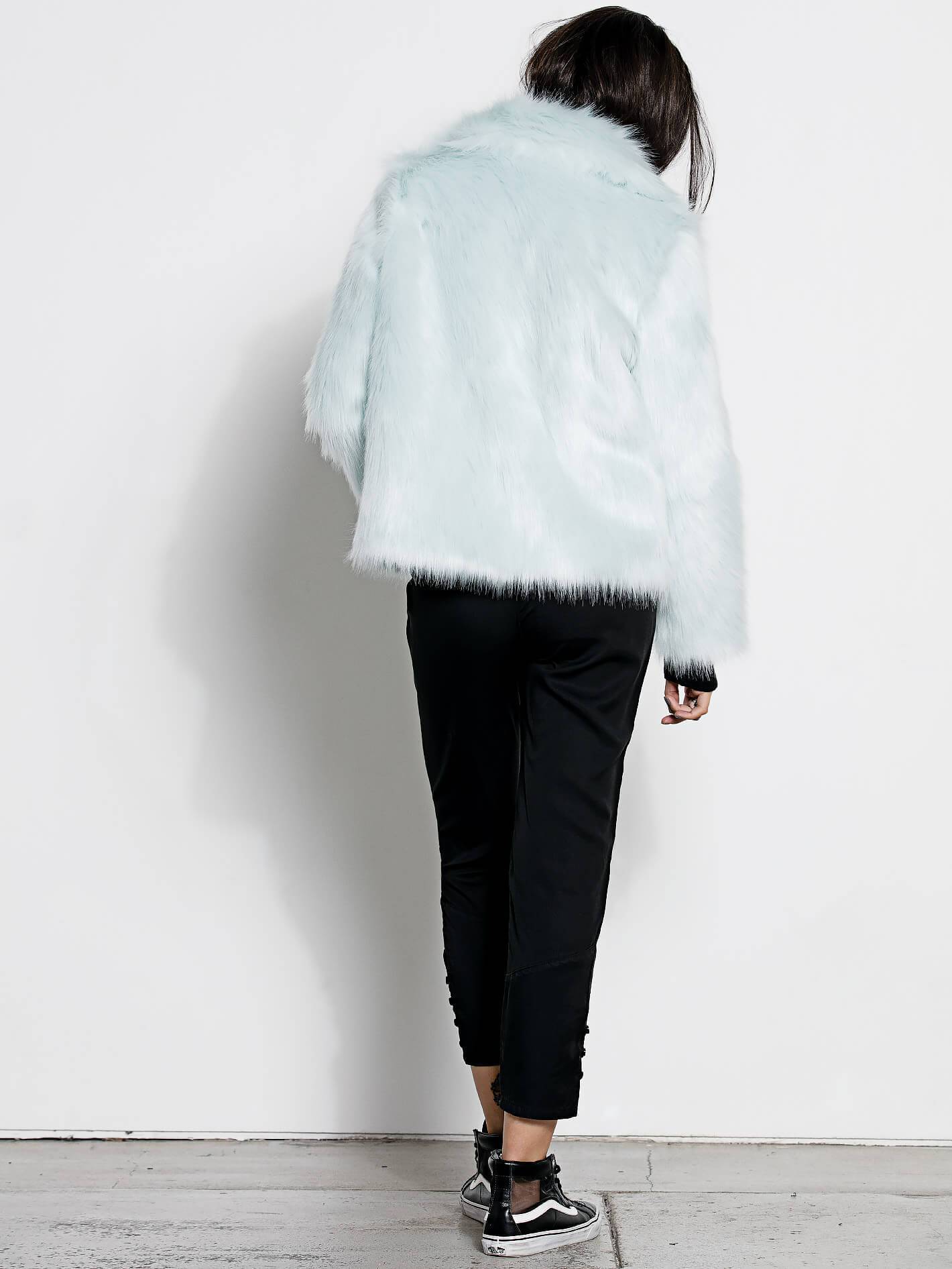 GMJ Fur Coat - Cool Blue