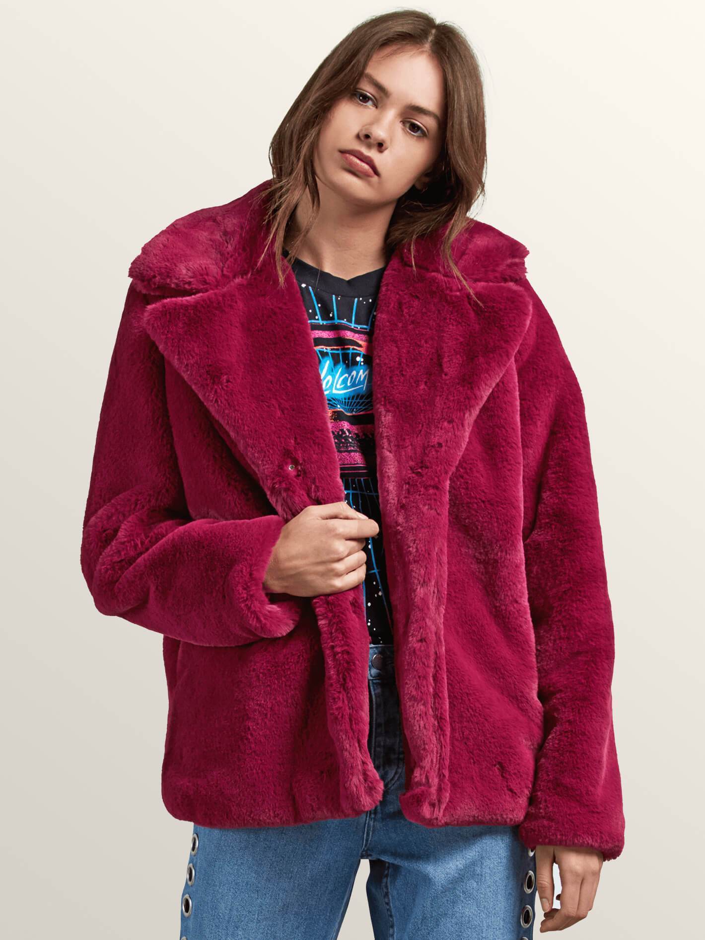 GMJ Ravey Fur Jacket - Acai