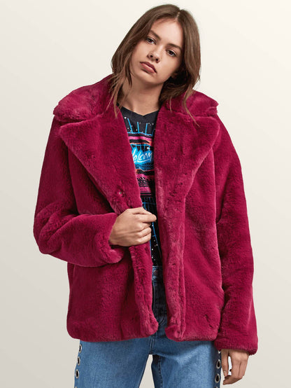 GMJ Ravey Fur Jacket - Acai