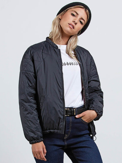 Play The Fool Puffa Jacket - Black