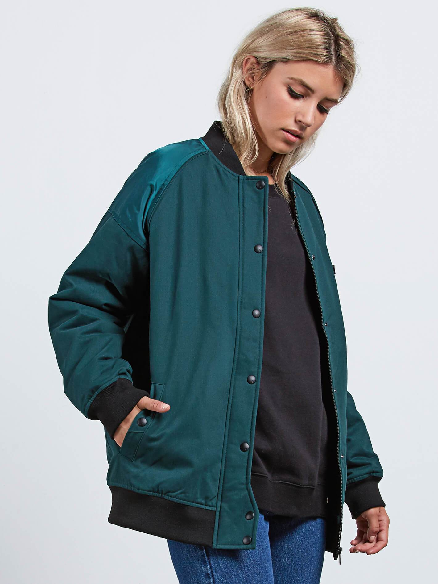 Not Half Bomber Jacket - Evergreen