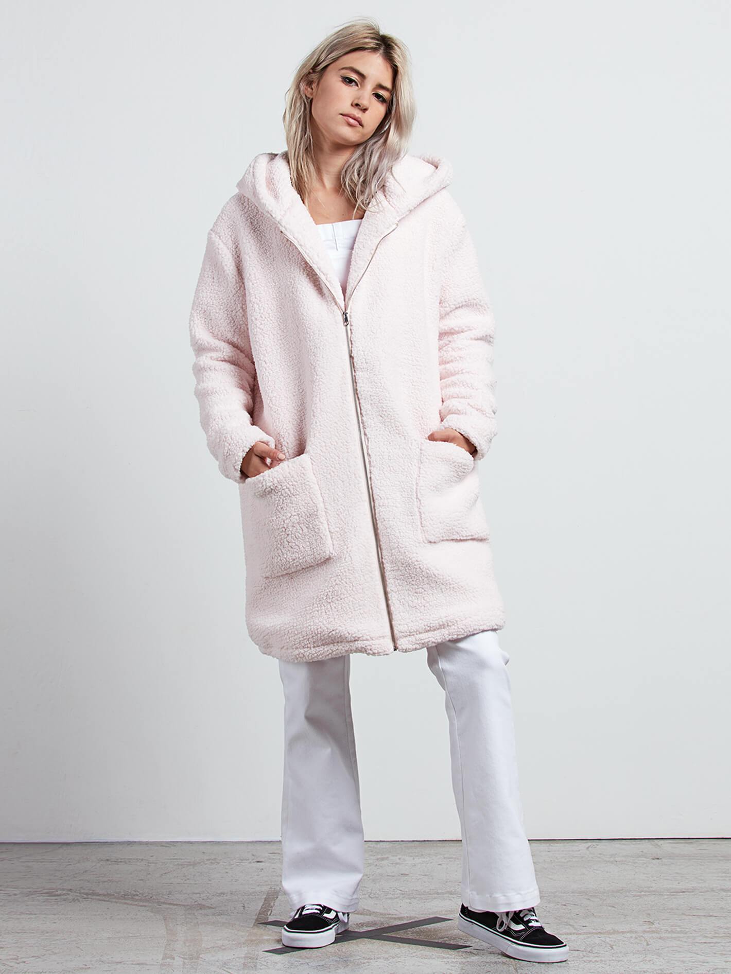 GMJ Sherpa Coat - Light Peony
