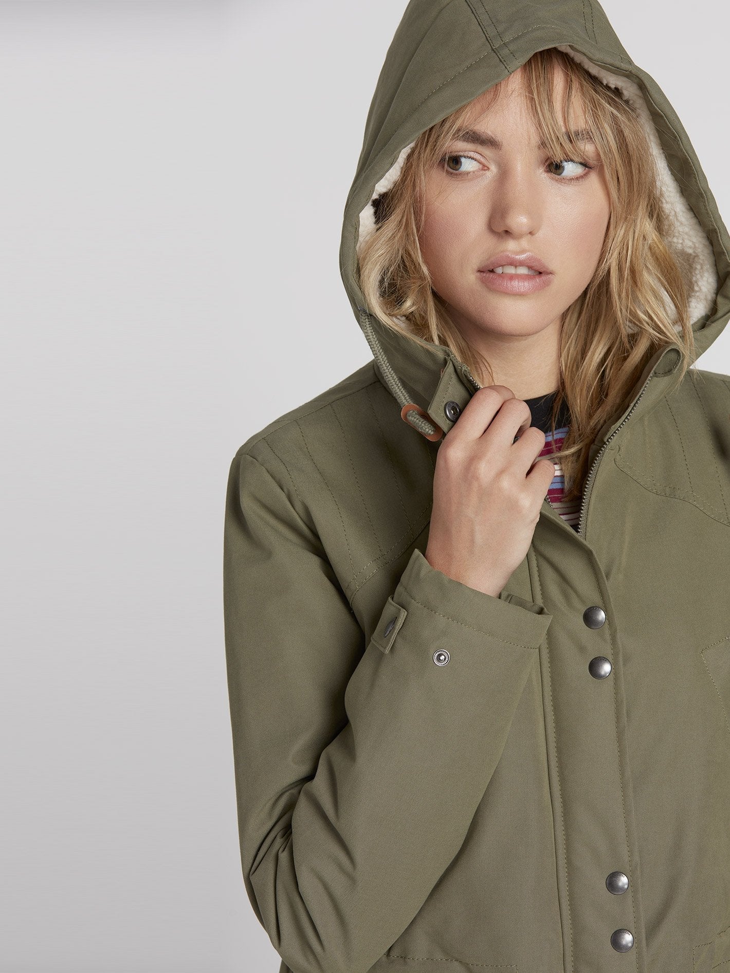 Walk On By 5K Parka - Army Green Combo