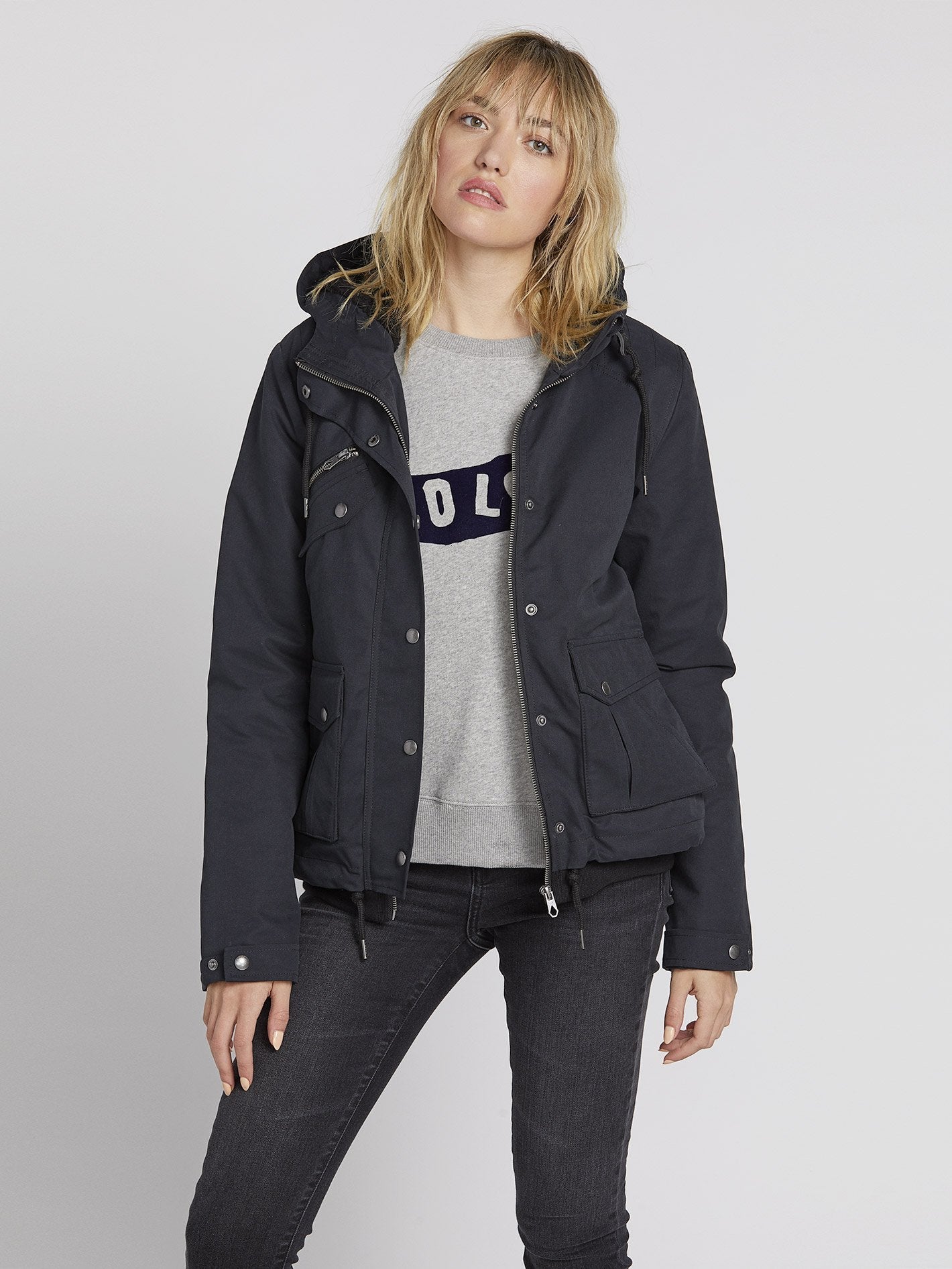 Walk On By Short 5K Parka - Black