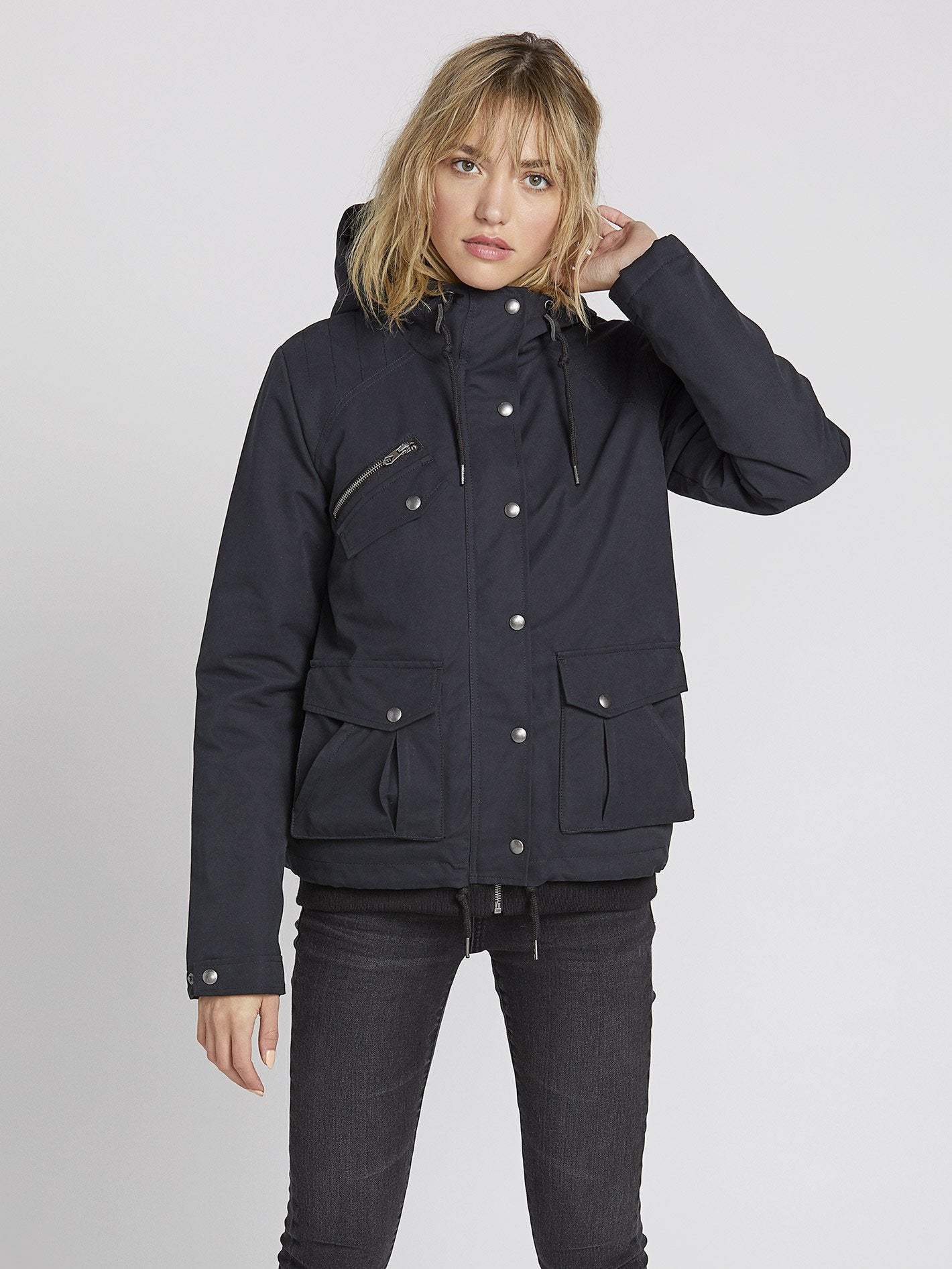 Walk On By Short 5K Parka - Black