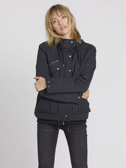 Walk On By Short 5K Parka - Black