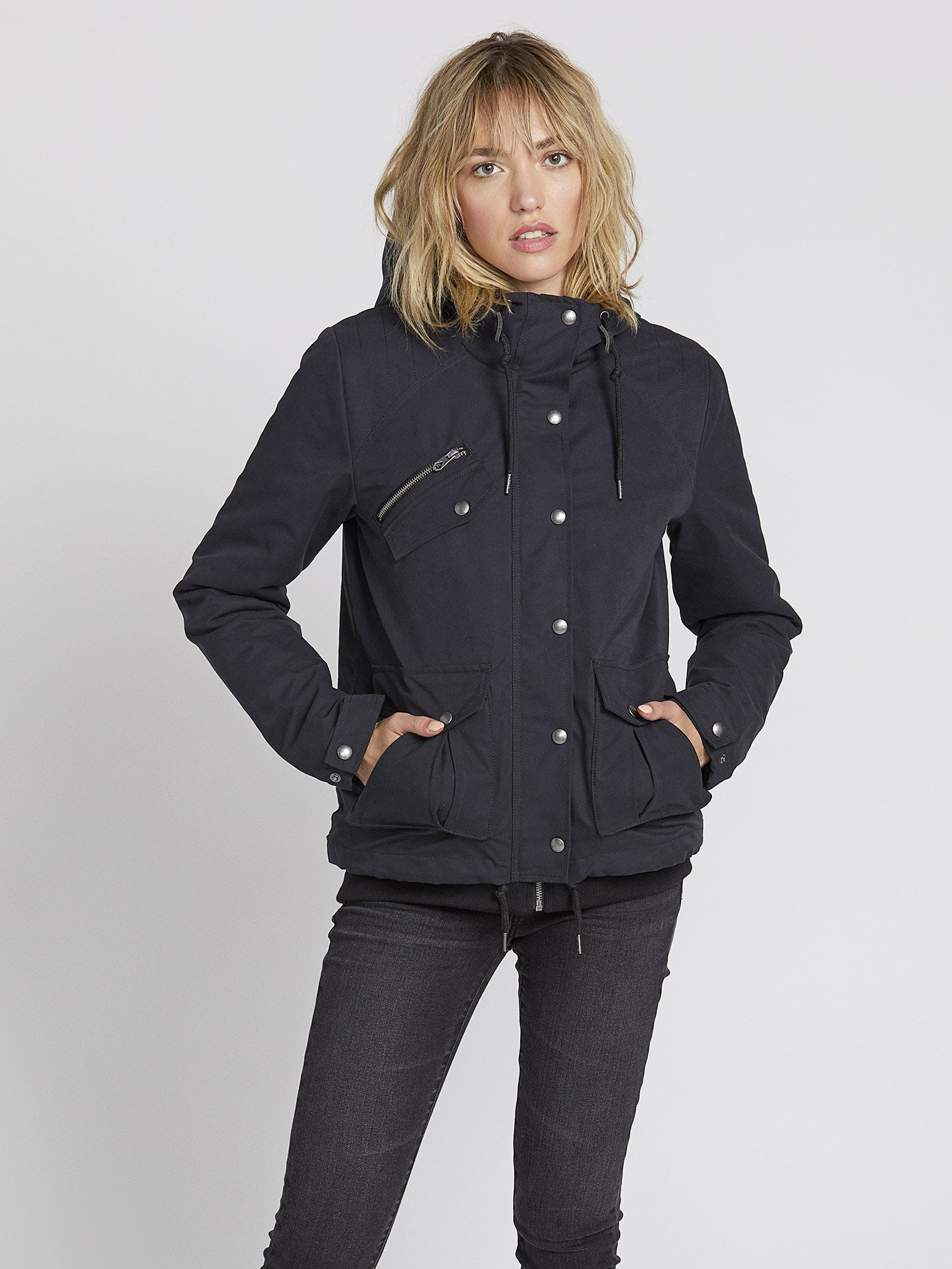 Walk On By Short 5K Parka - Black