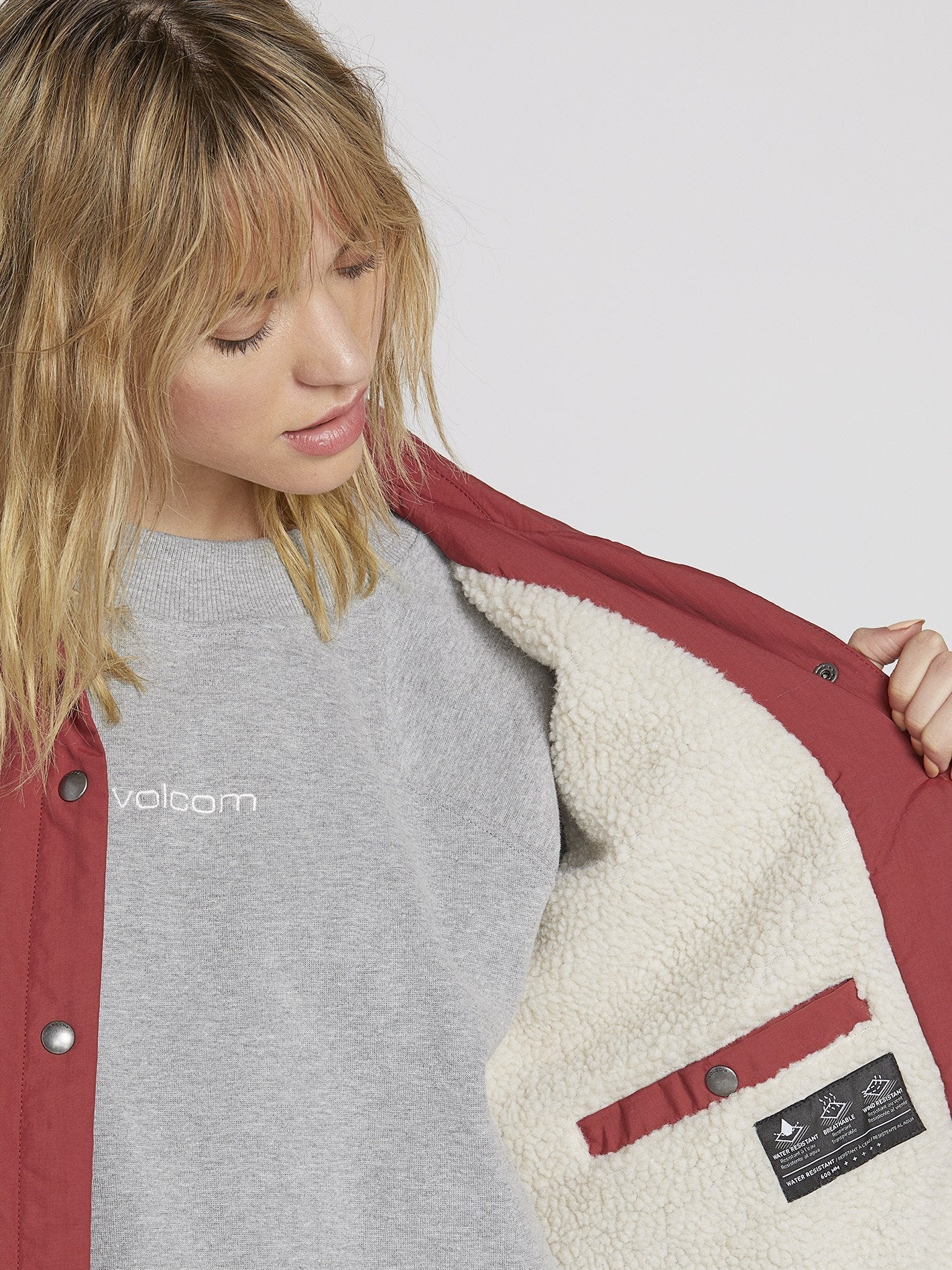 Coach Up Sherpa Jacket - Auburn