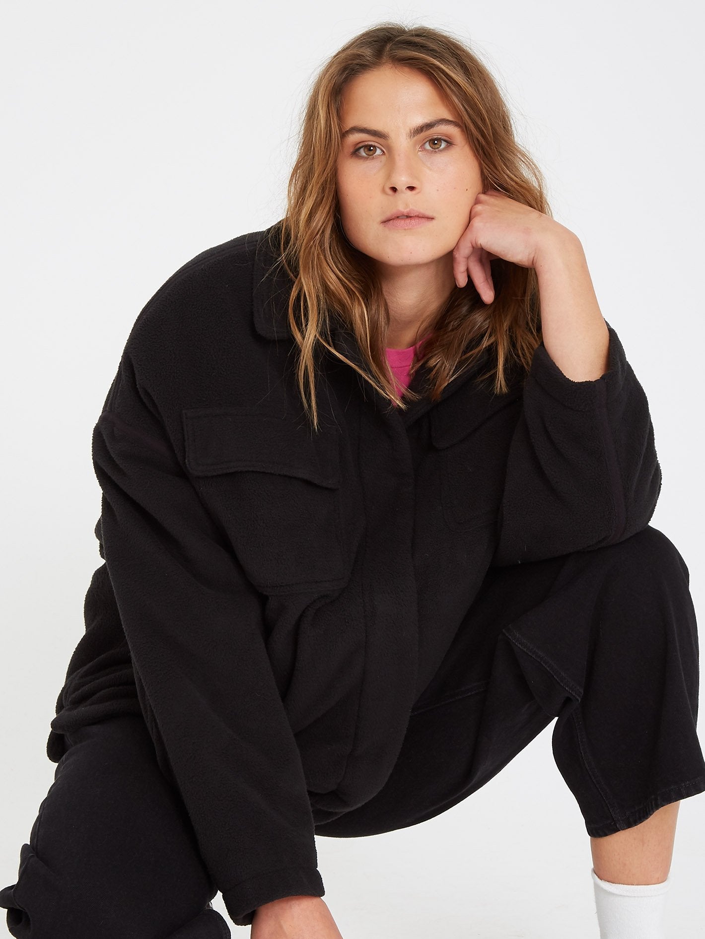 Ottamam Over-shirt Jacket - BLACK