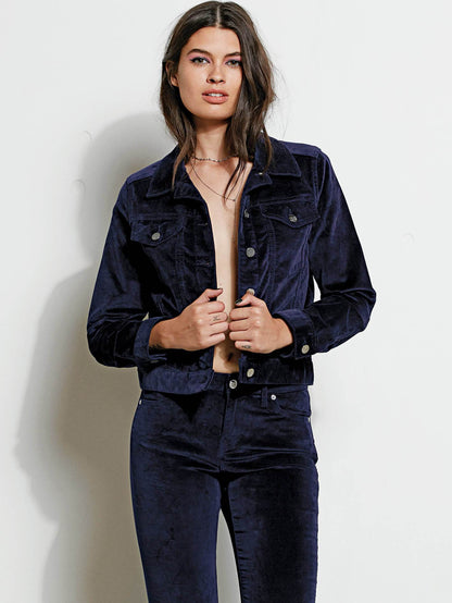 GMJ Velvet Jacket - Indigo