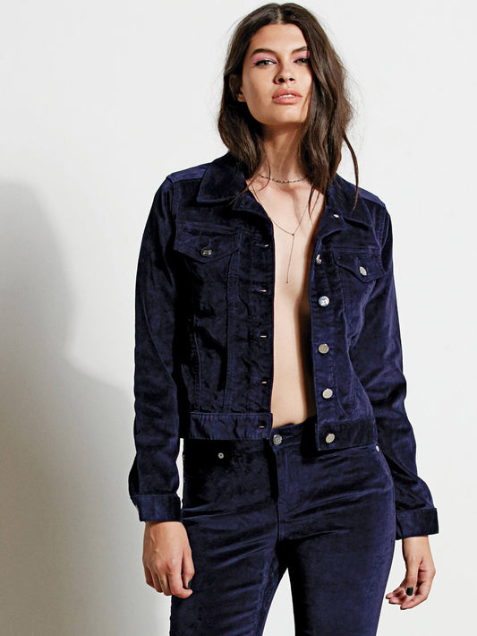 GMJ Velvet Jacket - Indigo