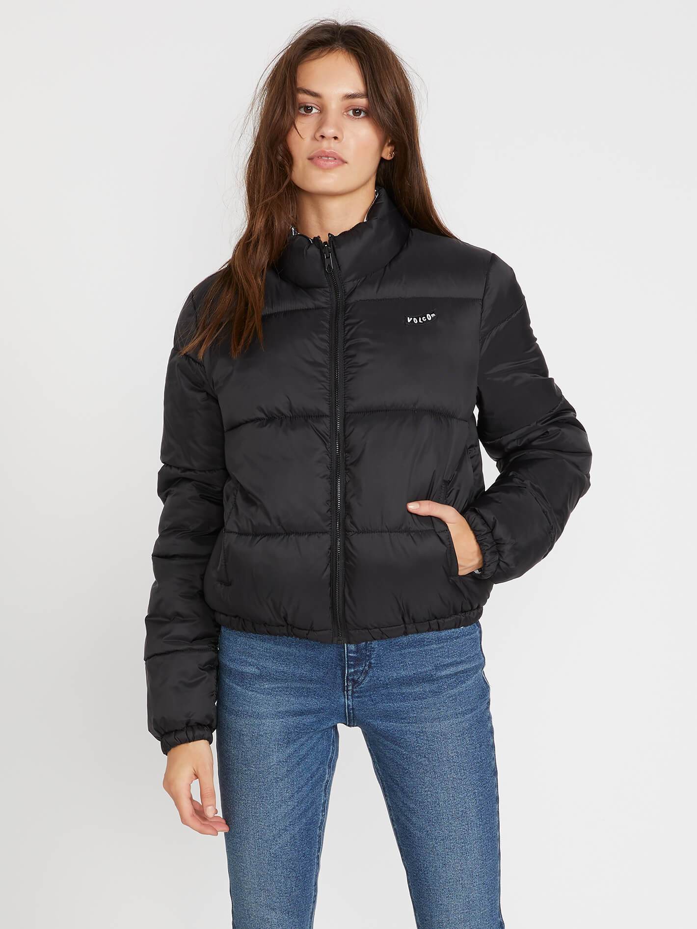 Puffs N Stuf Reversible Jacket - BLACK
