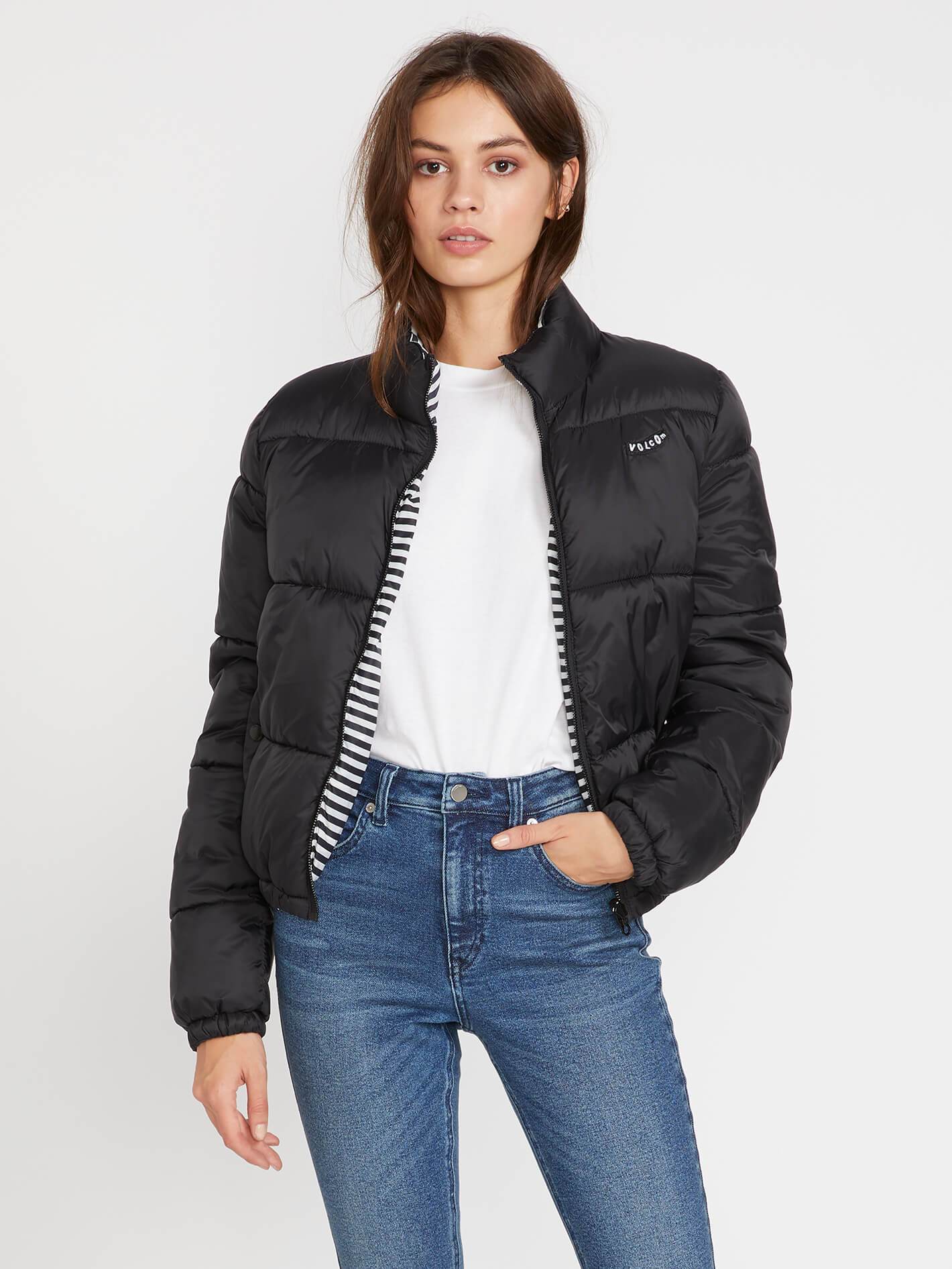 Puffs N Stuf Reversible Jacket - BLACK