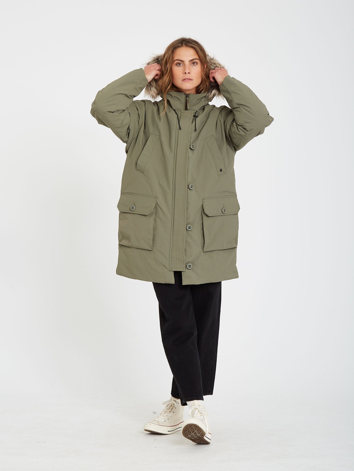 Warmer N Over 5K Parka - ARMY GREEN COMBO