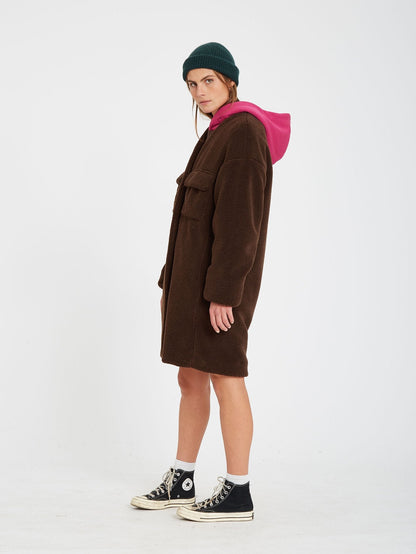 Eesypeesy Coat - DARK BROWN