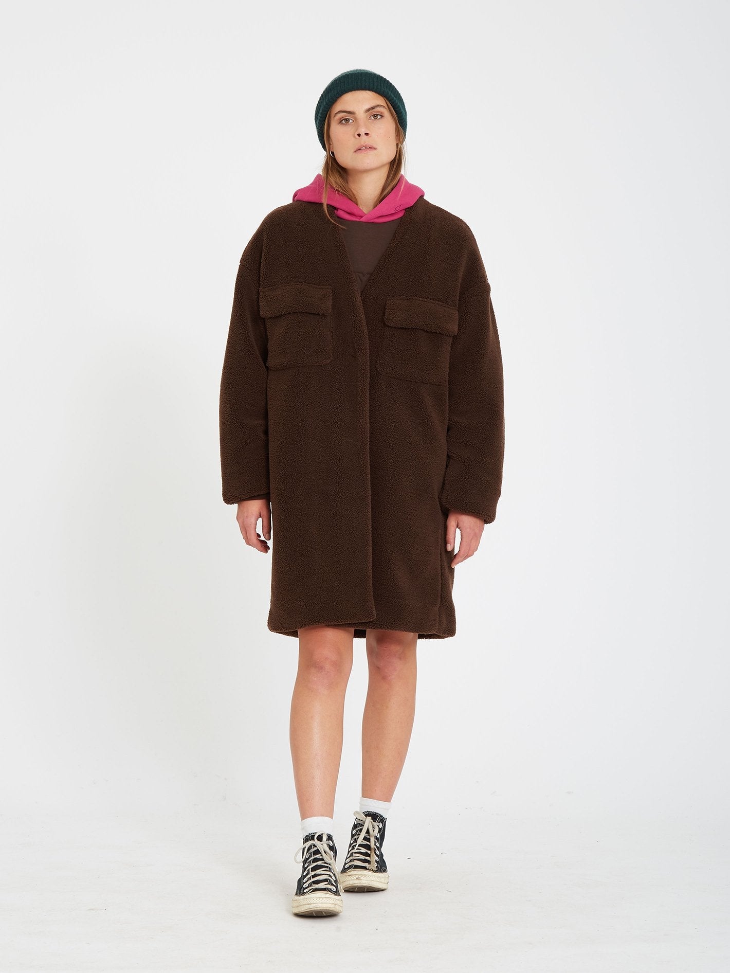 Eesypeesy Coat - DARK BROWN
