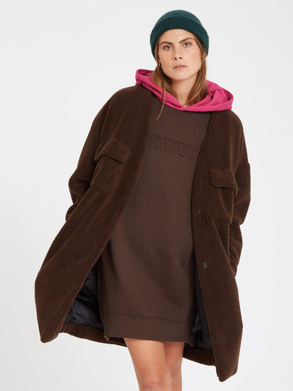 Eesypeesy Coat - DARK BROWN