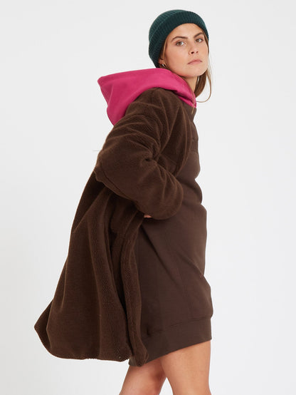 Eesypeesy Coat - DARK BROWN