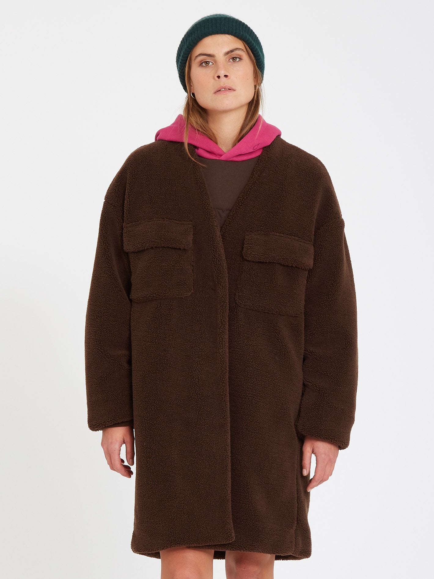 Eesypeesy Coat - DARK BROWN