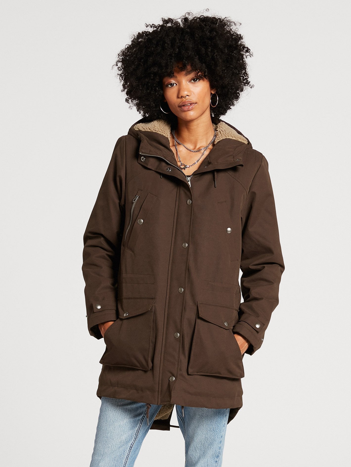 Walk On By 5K Parka - DARK BROWN