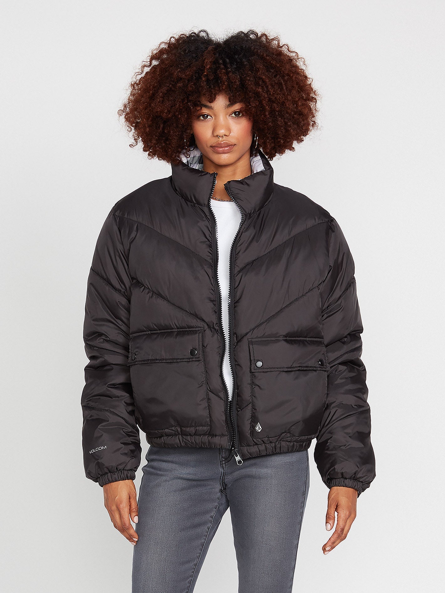 Down'N Puff Jacket (Reversible) - BLACK