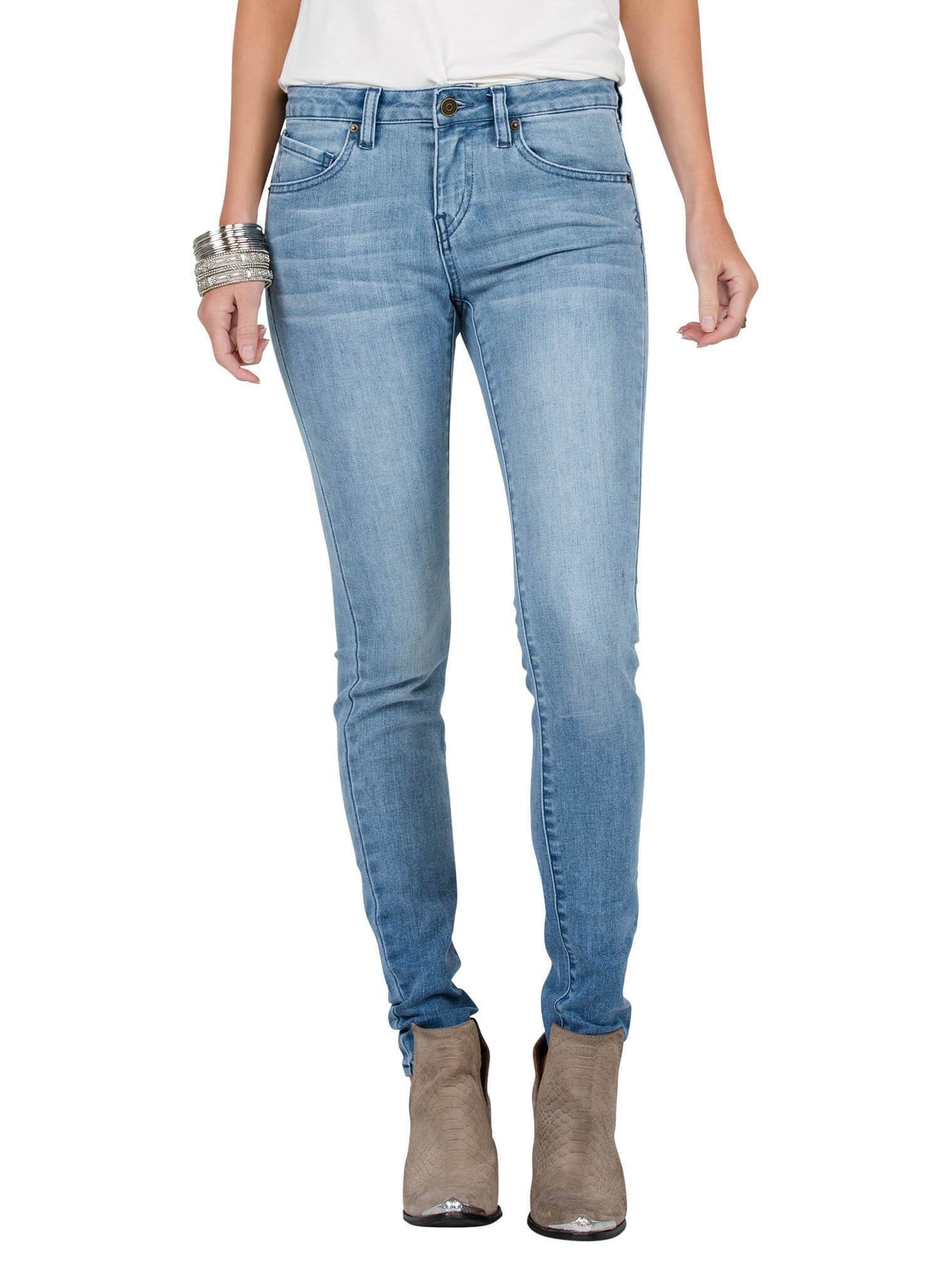 Super Stoned Skinny Jeans - Ash Blue