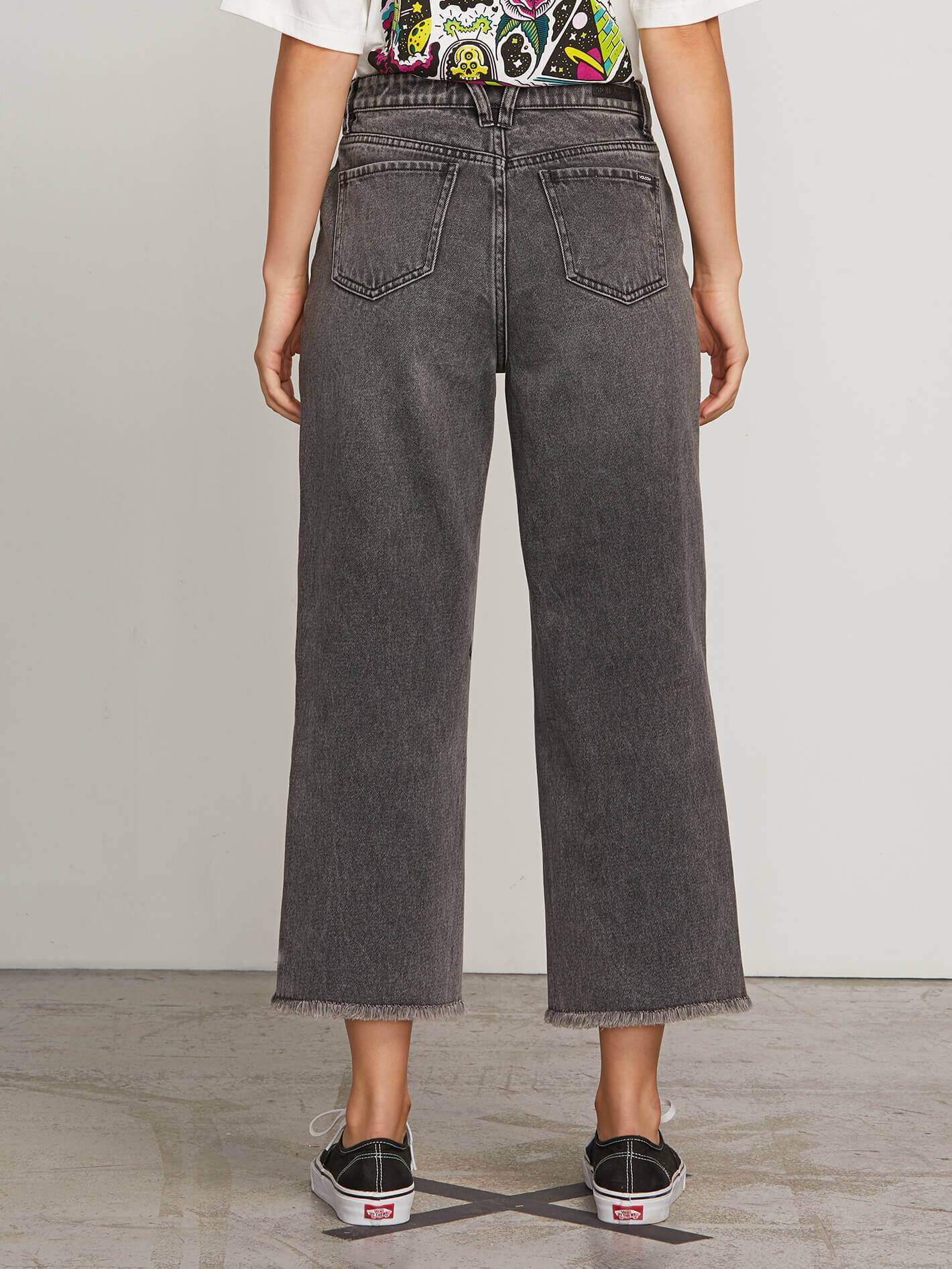 High & Dry Crop Jeans - Smoke