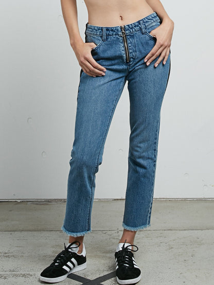 HOT MOM JEAN SMOKEY BLUE