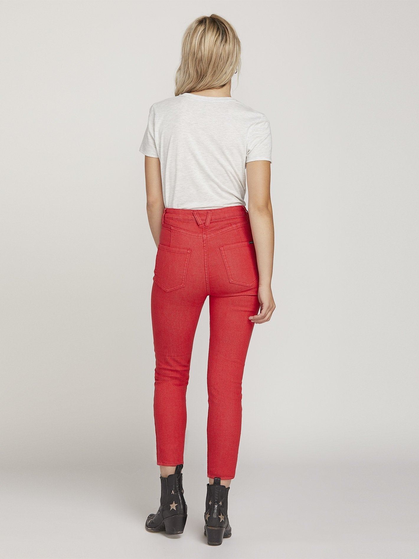 Gmj High Rise Jean  - Red