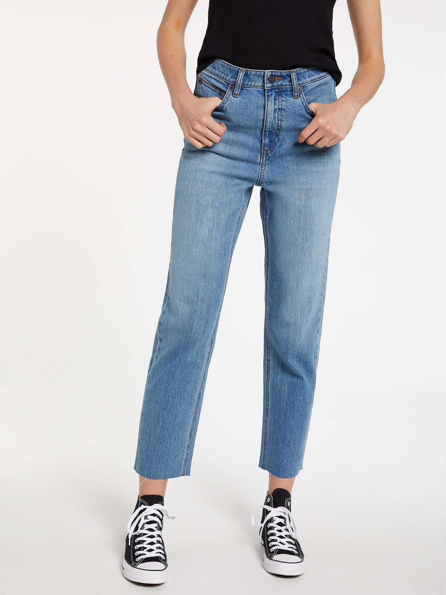 Stoned Straight Jean - ASH BLUE