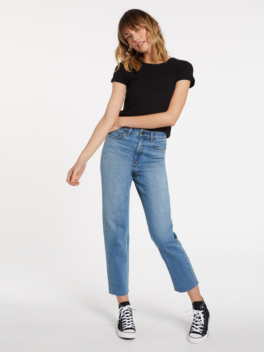 Stoned Straight Jean - ASH BLUE