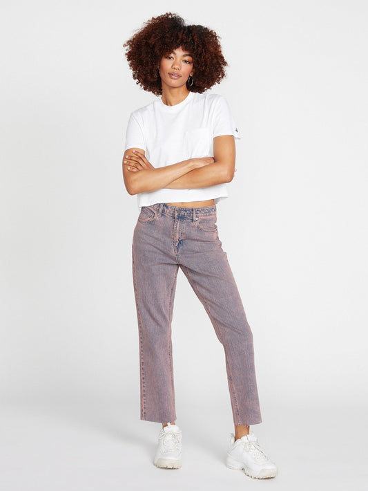 Stoned Straight Jeans - CORAL HAZE