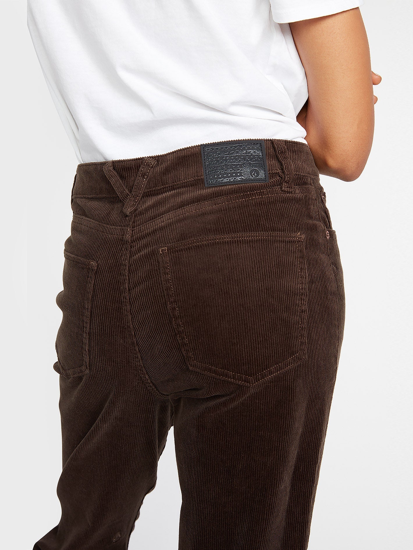Stoned Straight Corduroy Trousers - ESPRESSO