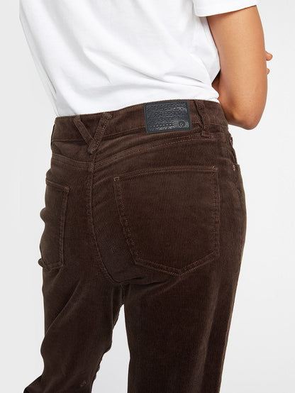 Stoned Straight Corduroy Trousers - ESPRESSO