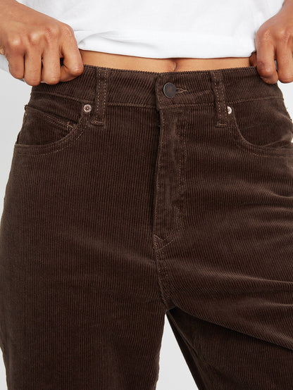 Stoned Straight Corduroy Trousers - ESPRESSO