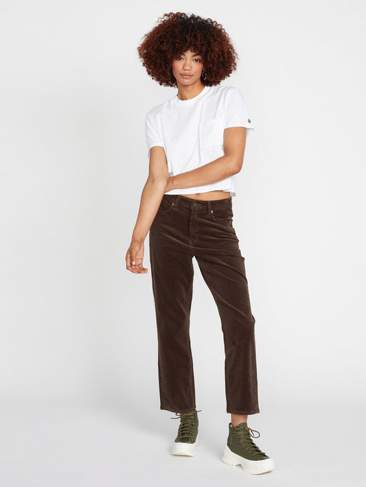 Stoned Straight Corduroy Trousers - ESPRESSO