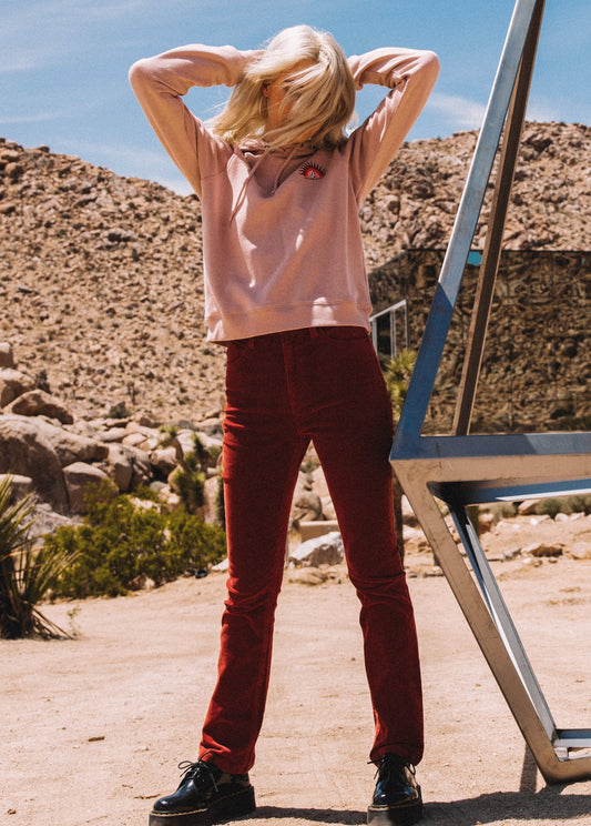Stoned Bootleg Trousers - BARK BROWN