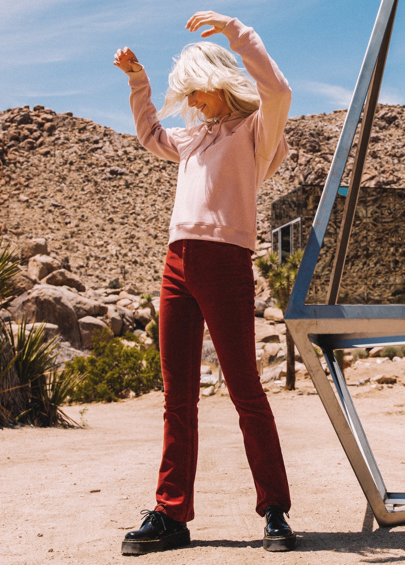 Stoned Bootleg Trousers - BARK BROWN