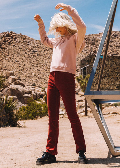 Stoned Bootleg Trousers - BARK BROWN