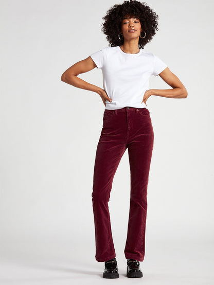 Stoned Bootleg Trousers - BARK BROWN