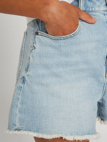 Stoney High Rise Short - Sun Faded Indigo