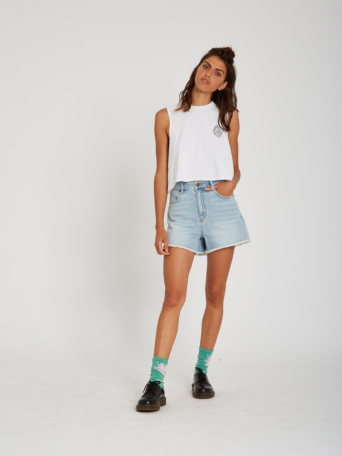 Stoney High Rise Short - Sun Faded Indigo